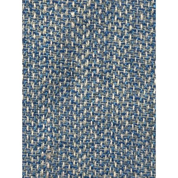 Vintage Norm Thompson Sport Coat 46 LONG Blue Tan 100% Pure Silk Deadstock - Picture 7 of 16